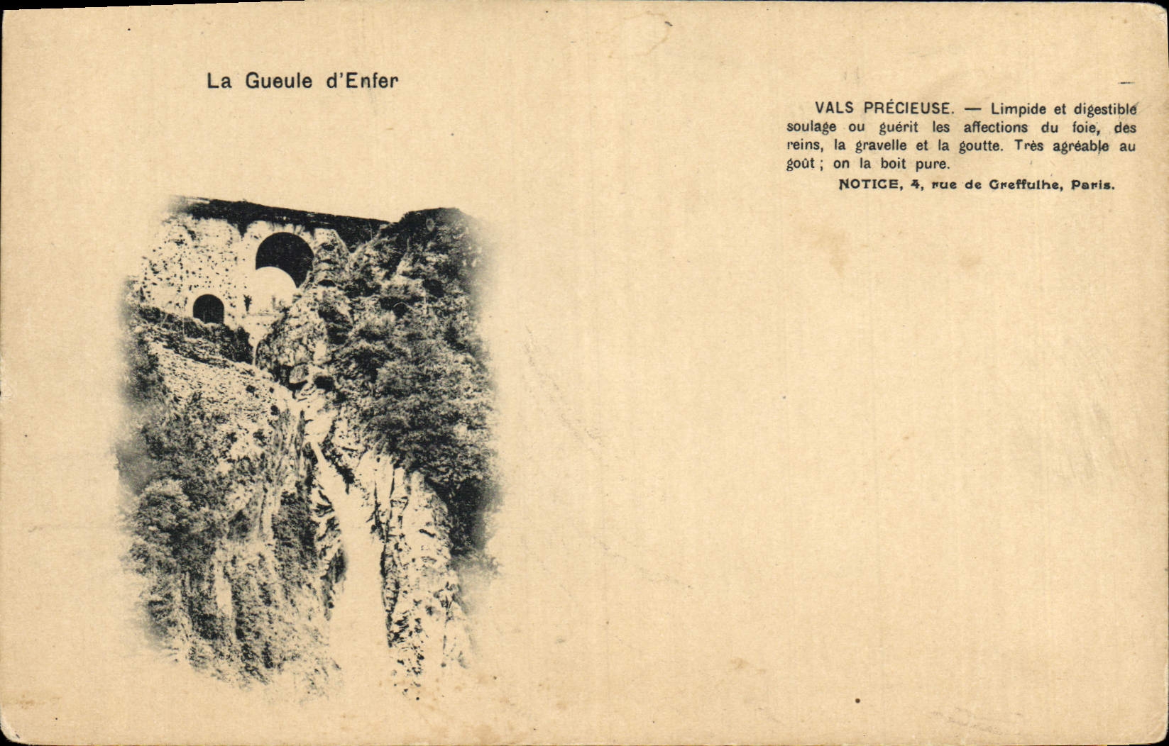 VINTAGE POSTCARD the Invaluable Mouth Of Hell Valleys