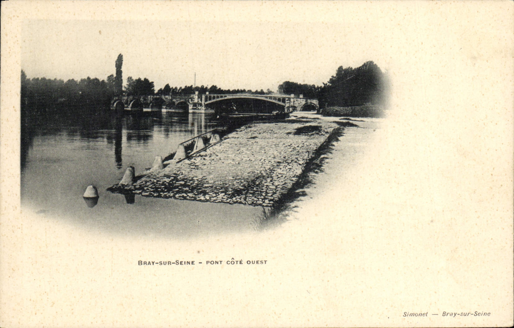 VINTAGE POSTCARD Bray On the Seine Pont Dimensions Quest