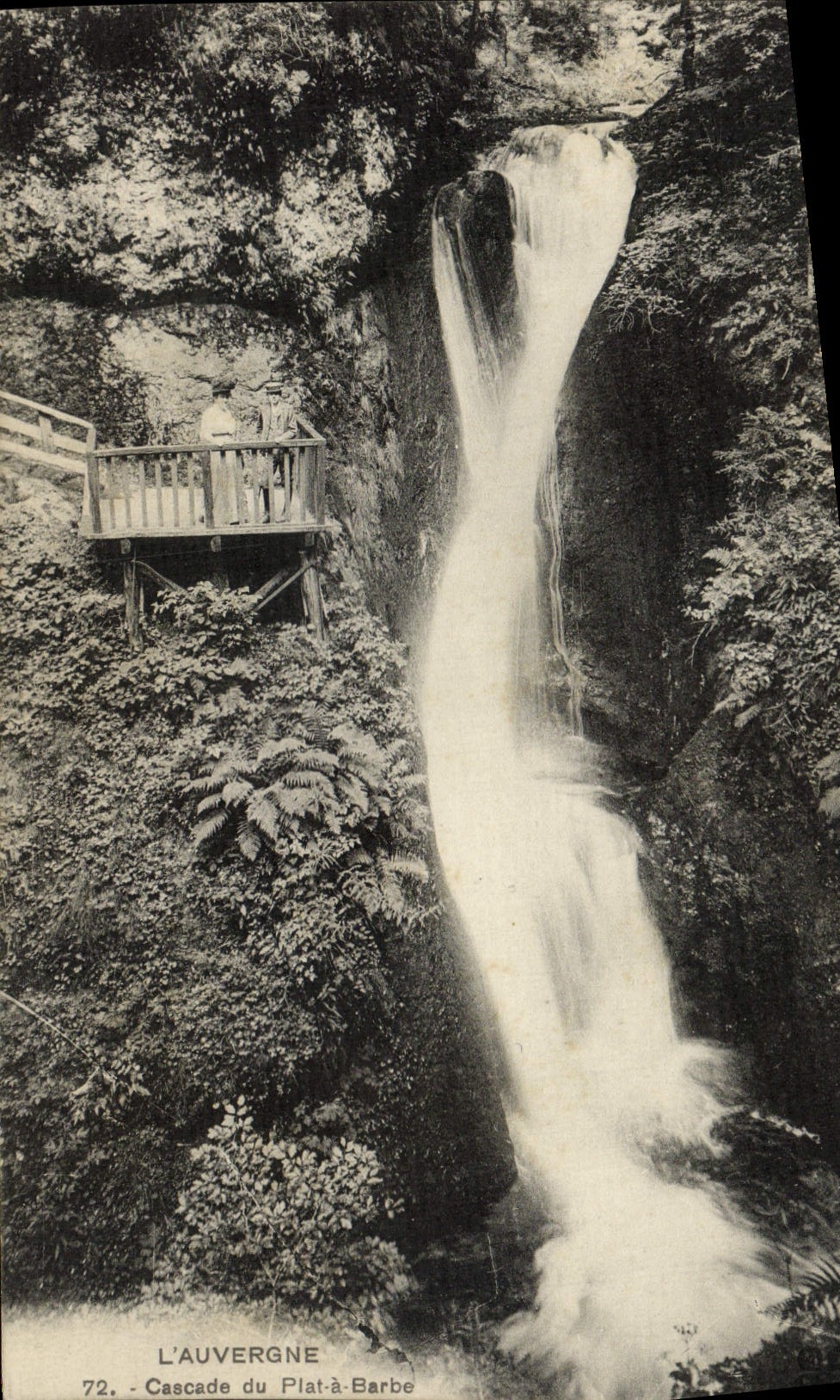 CPA L'Auvergne Cascade Du Plat A Barbe