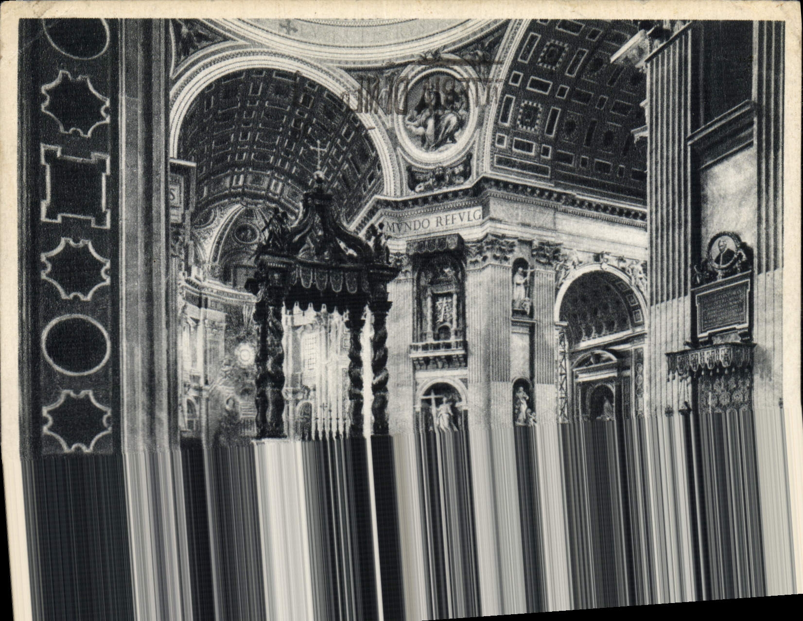 POSTAL Roma Interno S Pedro Altare Della Confessione de la VENDIMIA