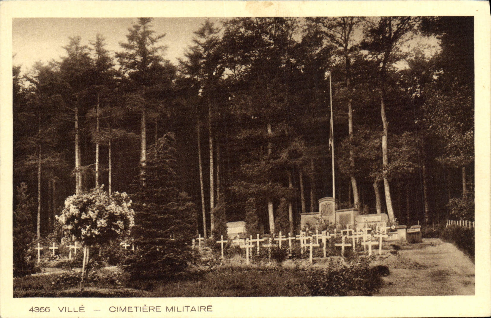 VINTAGE POSTCARD Military City Cemetery Militaria