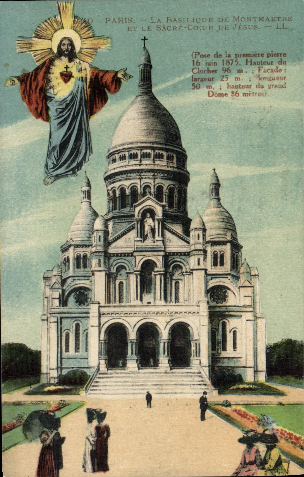 CPA Paris La Basilique De Montmartre Et Le Sacre Coeur De Jesus