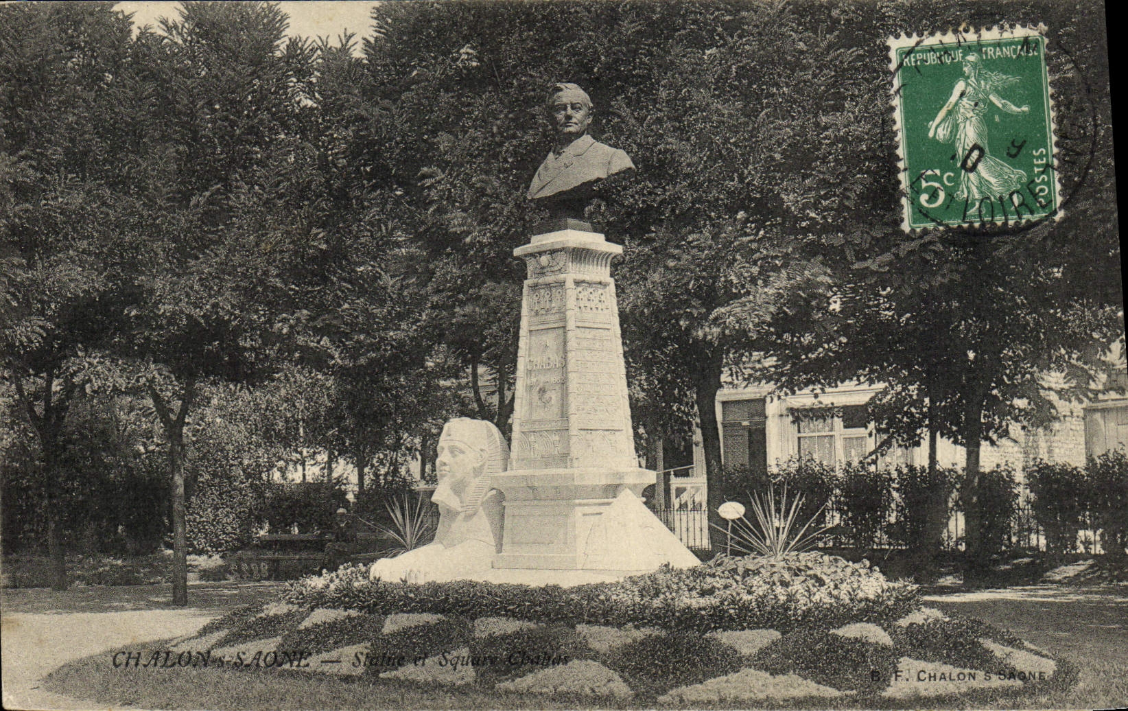 VINTAGE POSTCARD Chalons S the Saone Rules And Challas Public garden