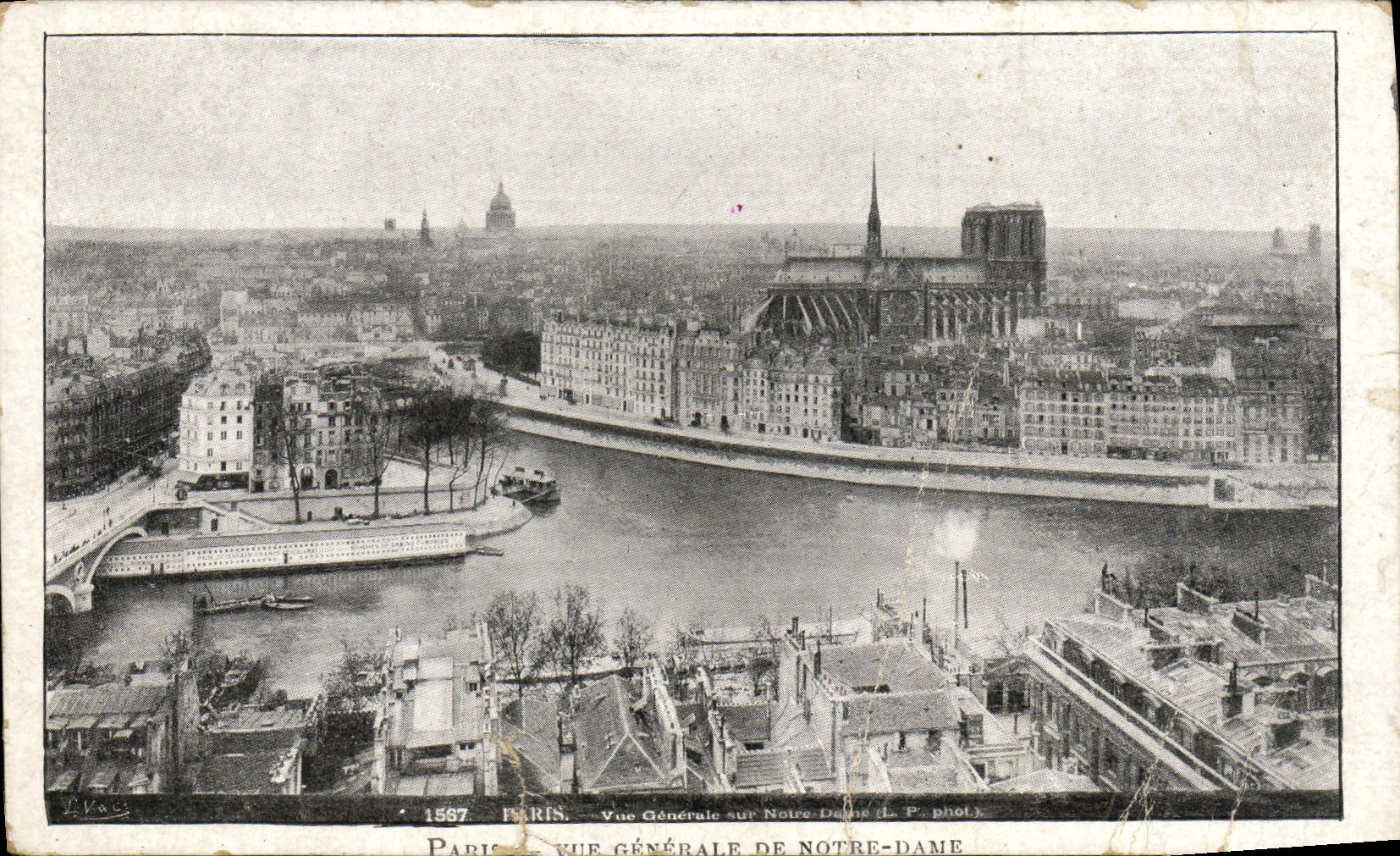 VINTAGE POSTCARD Paris View Of Notre Dame