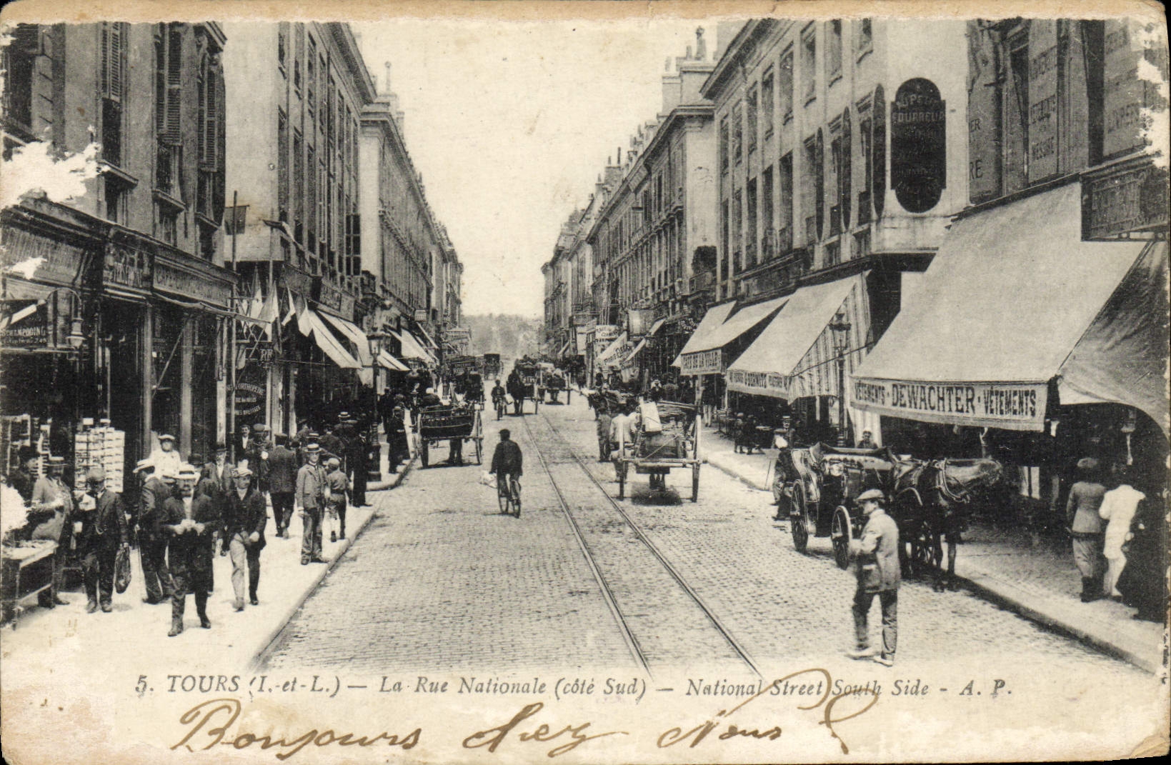 VINTAGE POSTCARD Tours the National Street