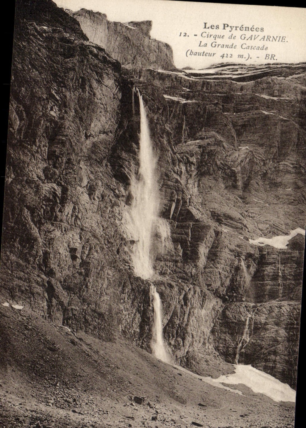 VINTAGE POSTCARD the Pyrenees Circus De Gavarnie the Large Cascade