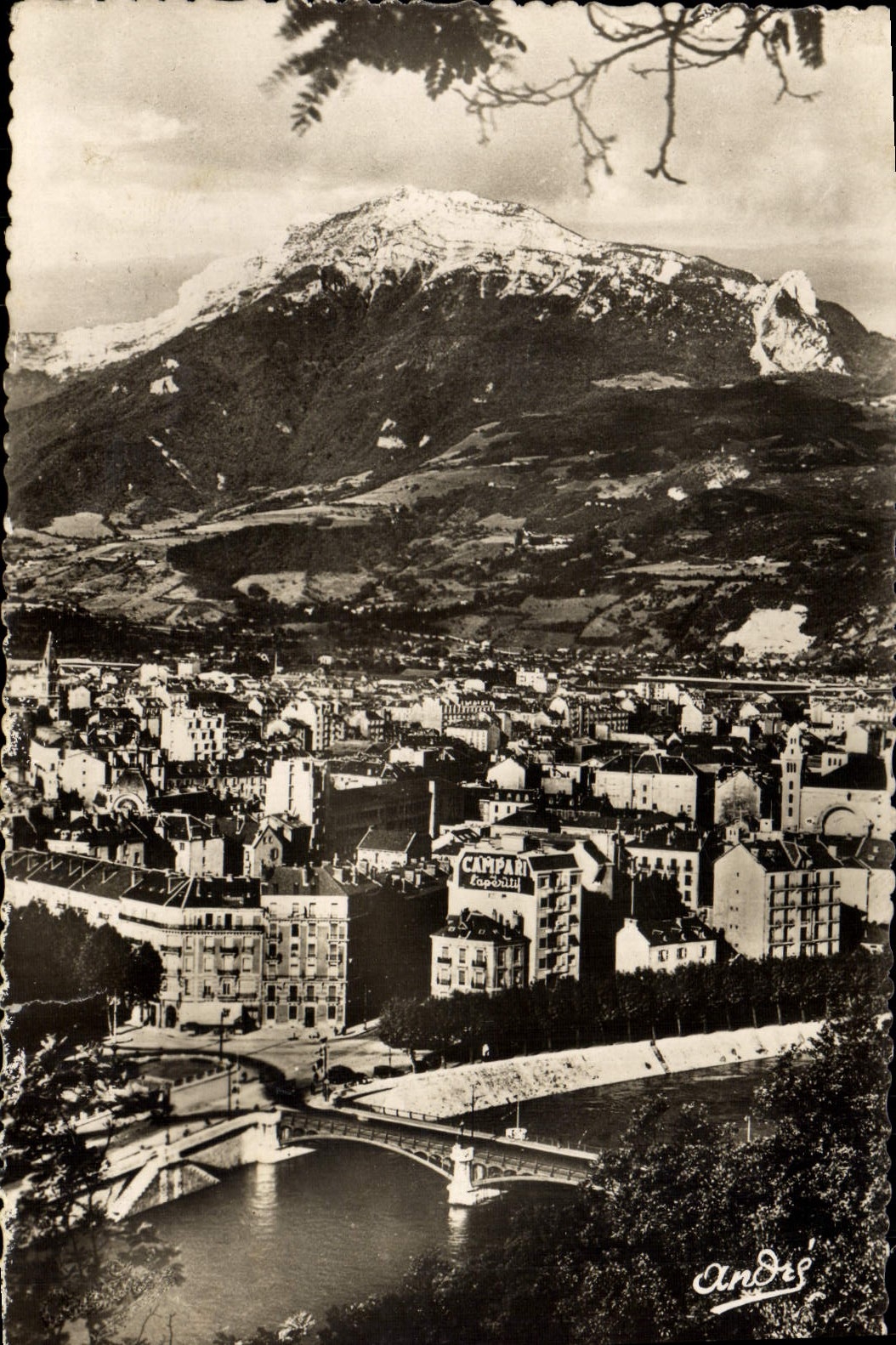 POSTAL MODERNA las montan@as francesas hermosas Grenoble vista en la ciudad y el Moucherotte