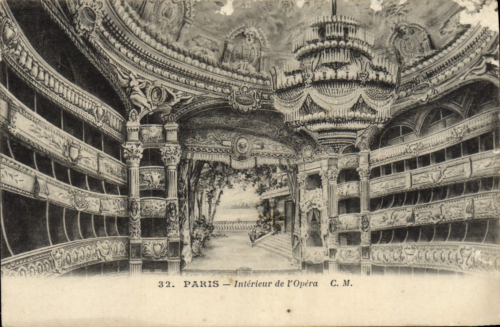 VINTAGE POSTCARD Interior Paris Of the Opera