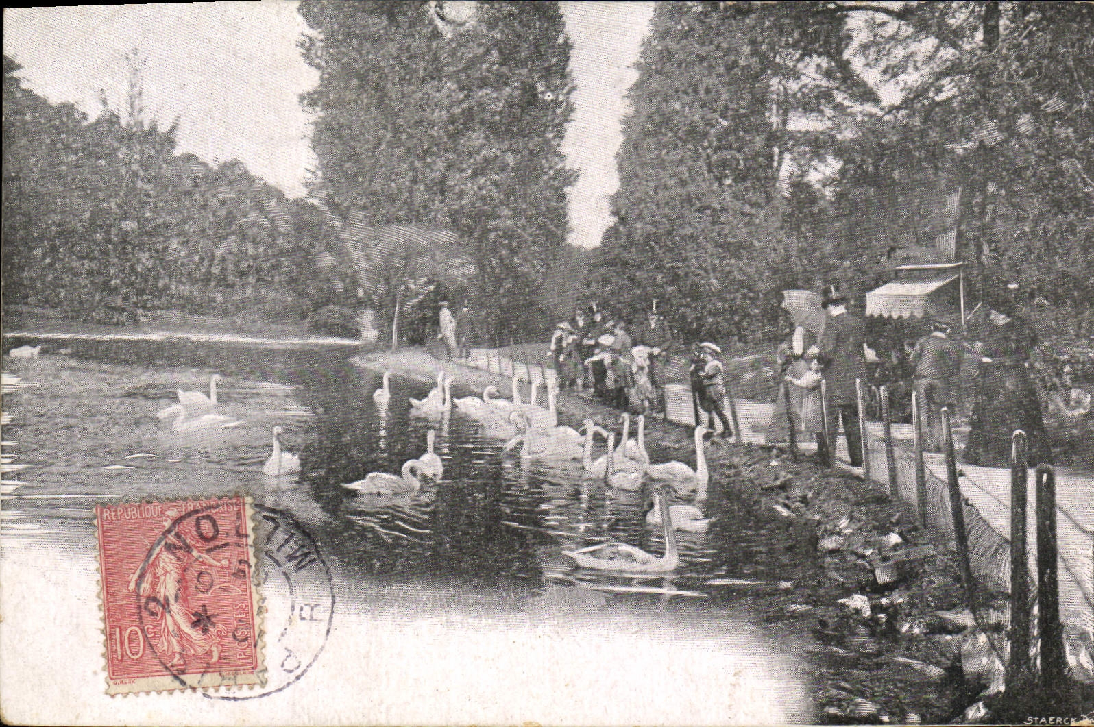 CPA Paris Bois de Boulogne Cygnes