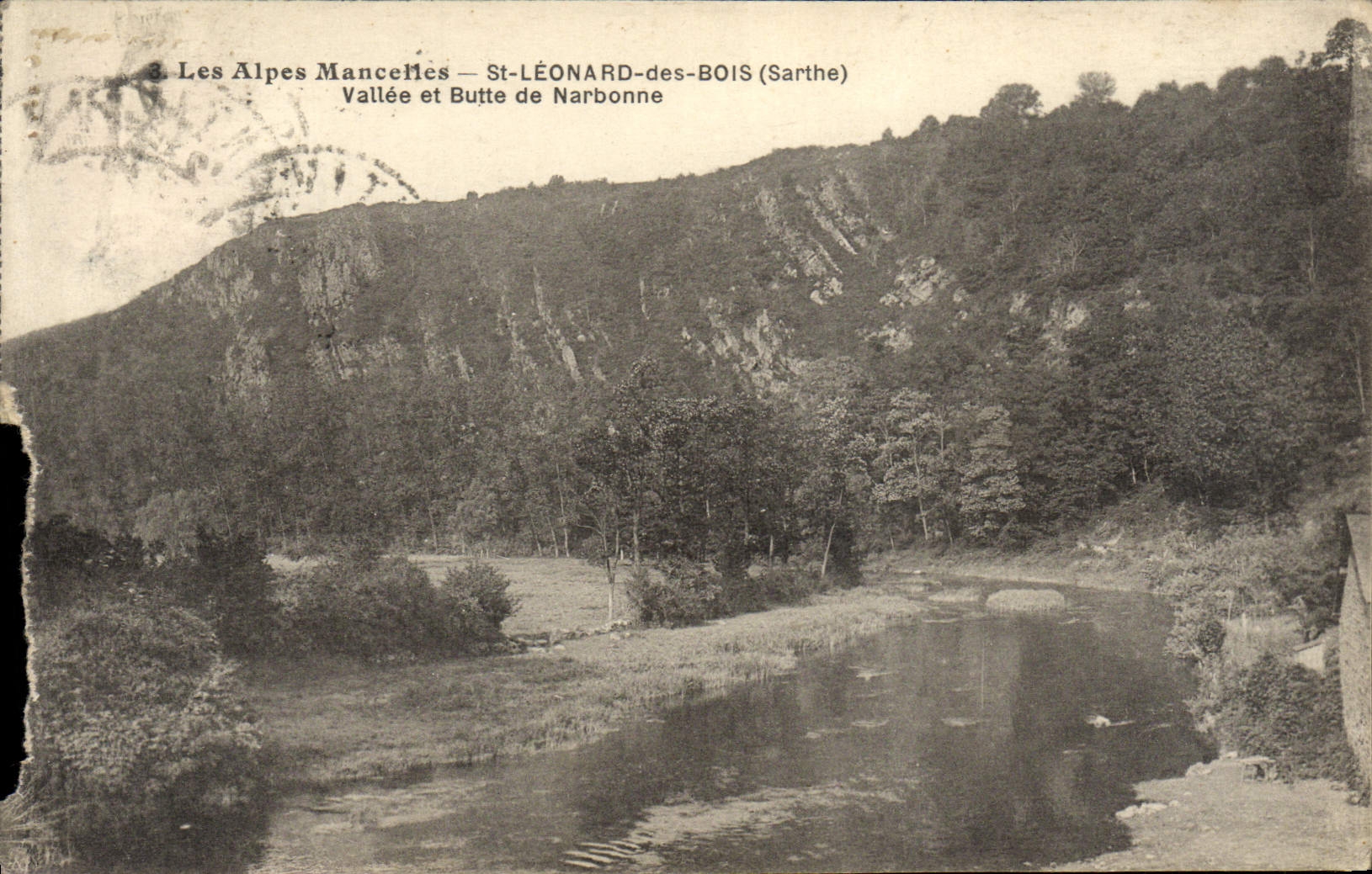 VINTAGE POSTCARD the Alps Mancelles St Leonard Of Wood Valley And Ridges De Narbonne