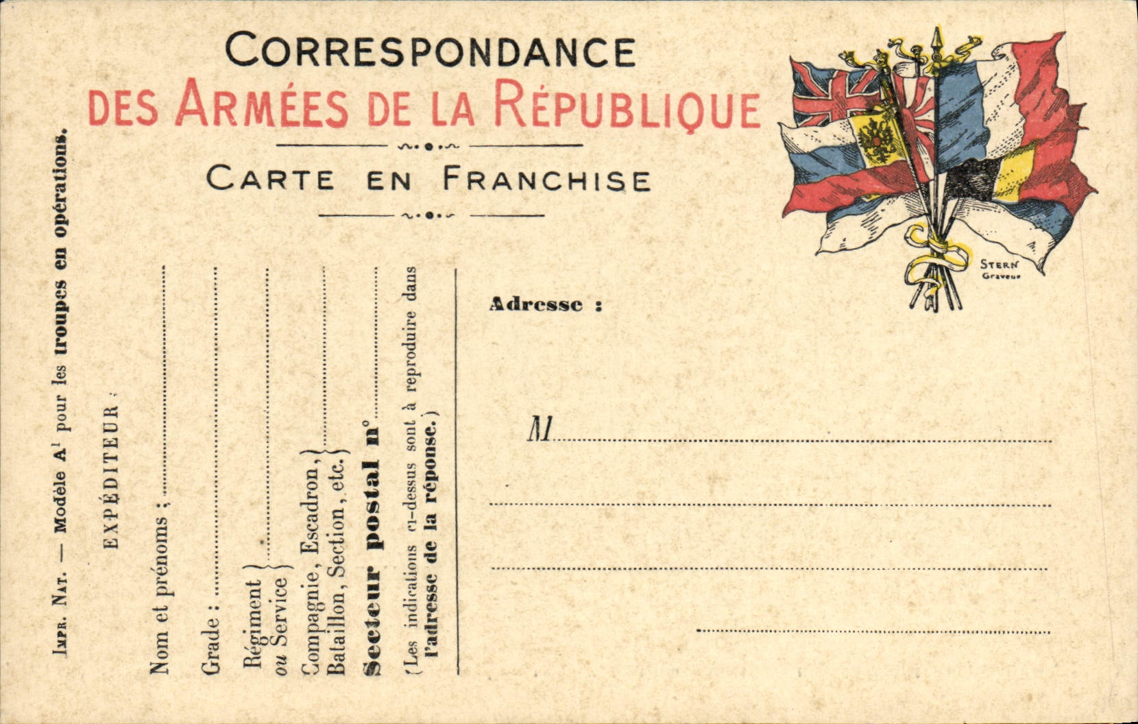Carte de Franchise militaire