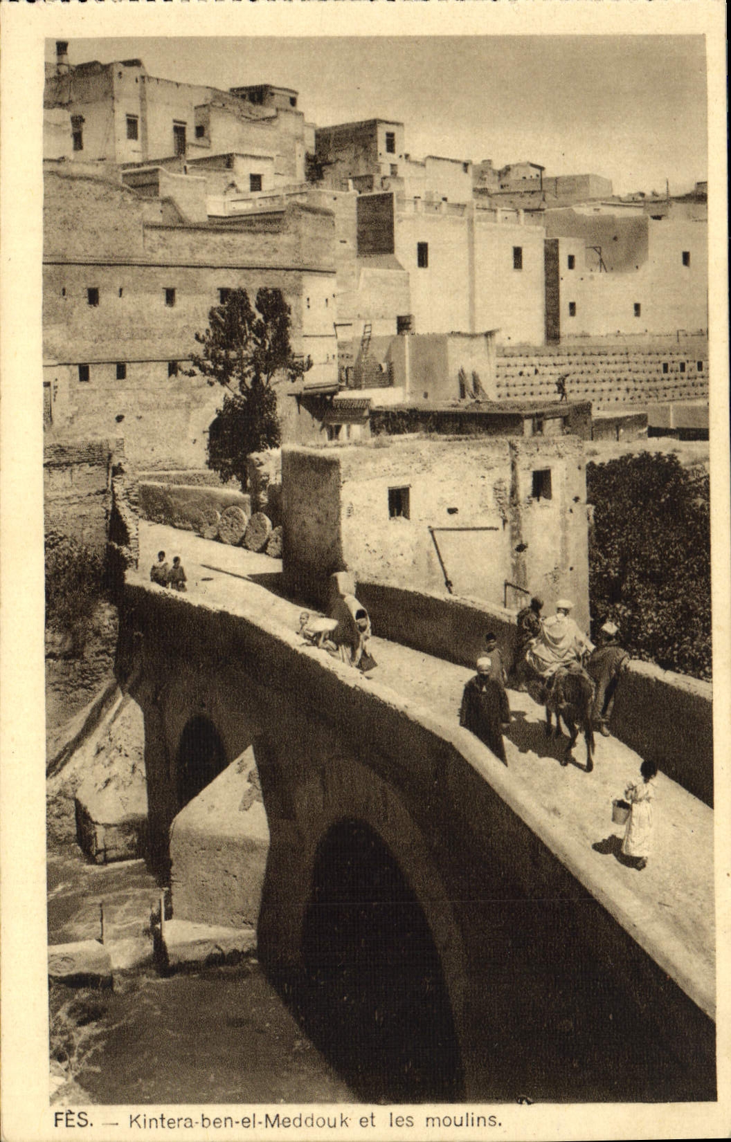 POSTAL Fes Kintera Ben y Meddouk de la VENDIMIA y Moulins