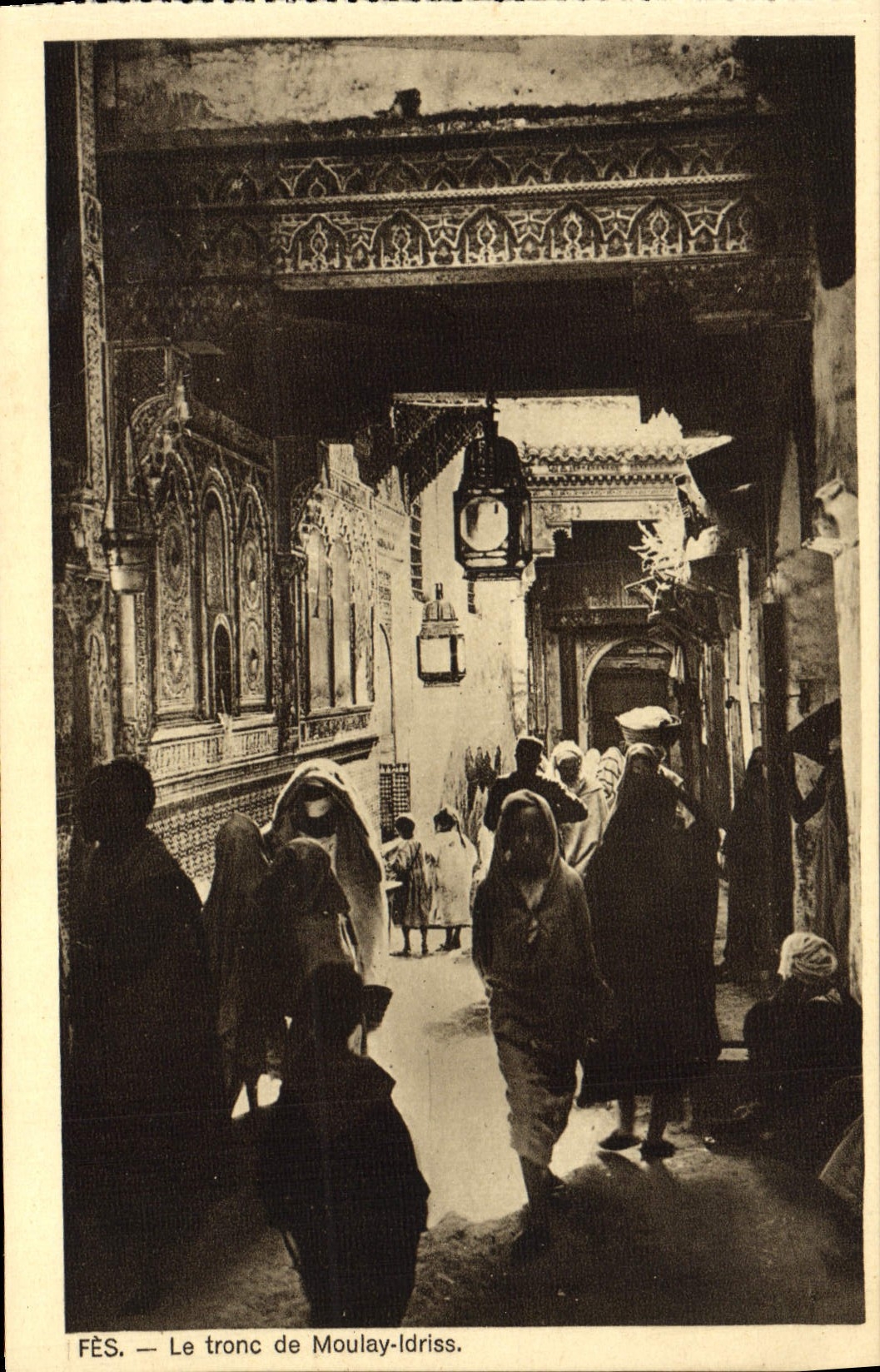 POSTAL Fes de la VENDIMIA el tronco De Moulay Idriss