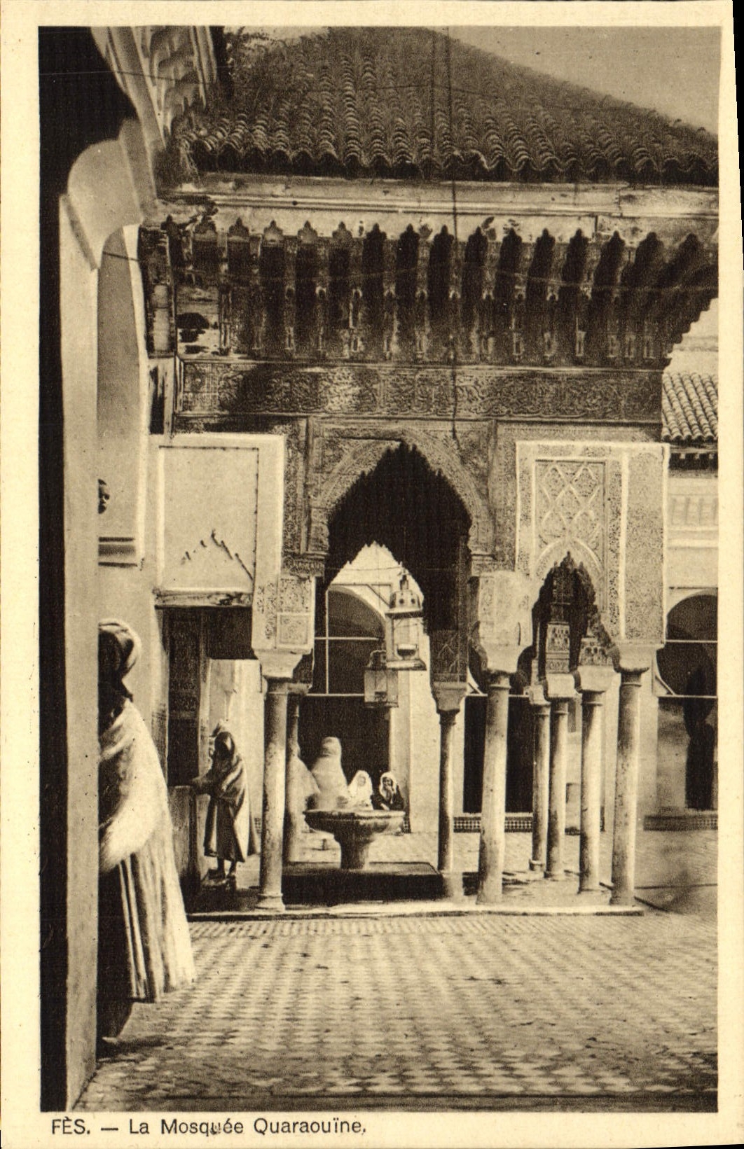 POSTAL Fes de la VENDIMIA la mezquita de Quaraouine