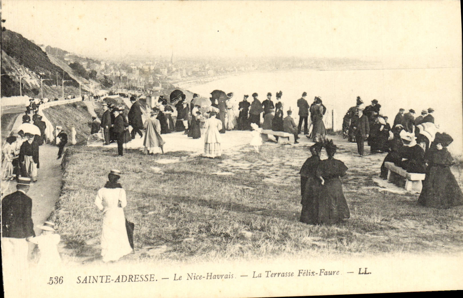 VINTAGE POSTCARD Sainte Address Nice Native of Le Havre the Terrace Felix Faure