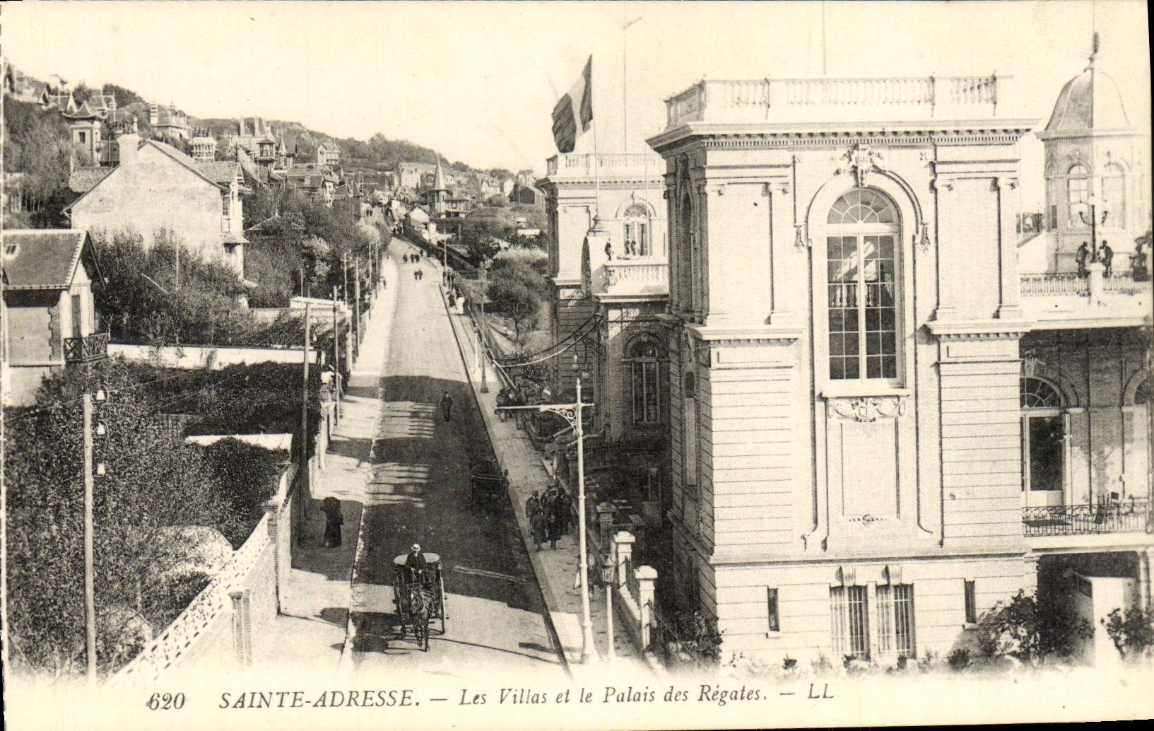 VINTAGE POSTCARD Sainte Address Villas And the Palate Of the Regattas