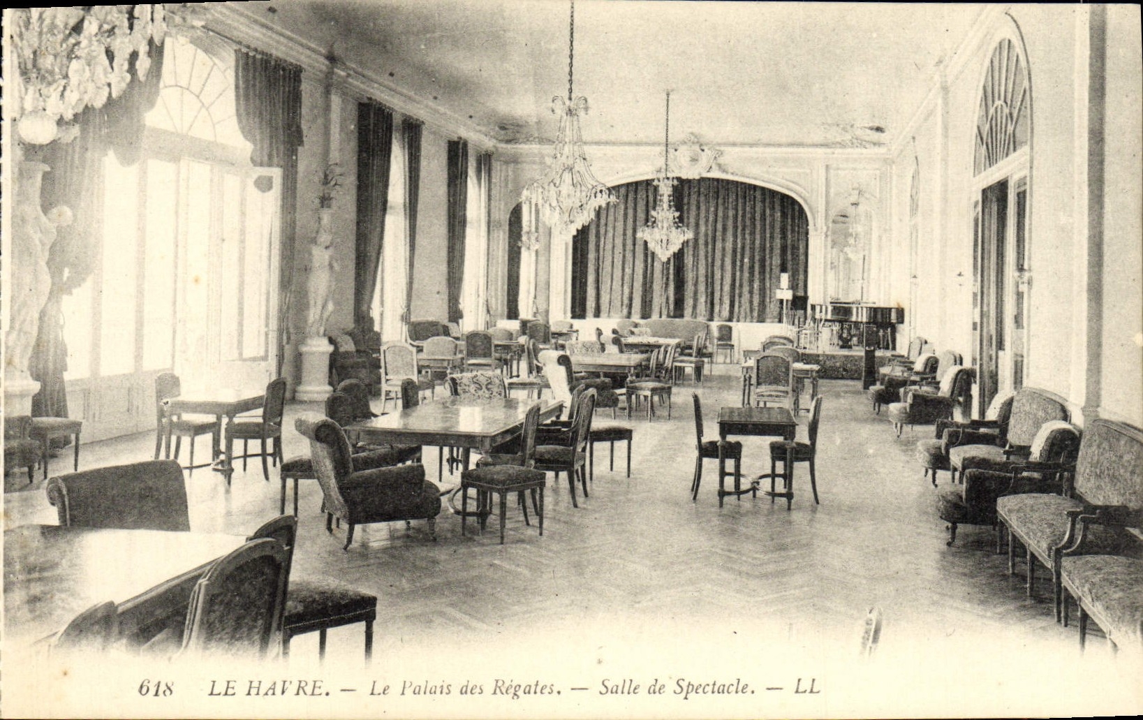 POSTAL Le Havre de la VENDIMIA el paladar del teatro de los Regattas