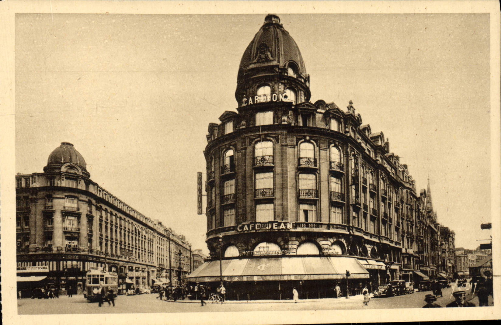 VINTAGE POSTCARD Lille Street Of Paris And Rue Faidherbe Jean Coffee