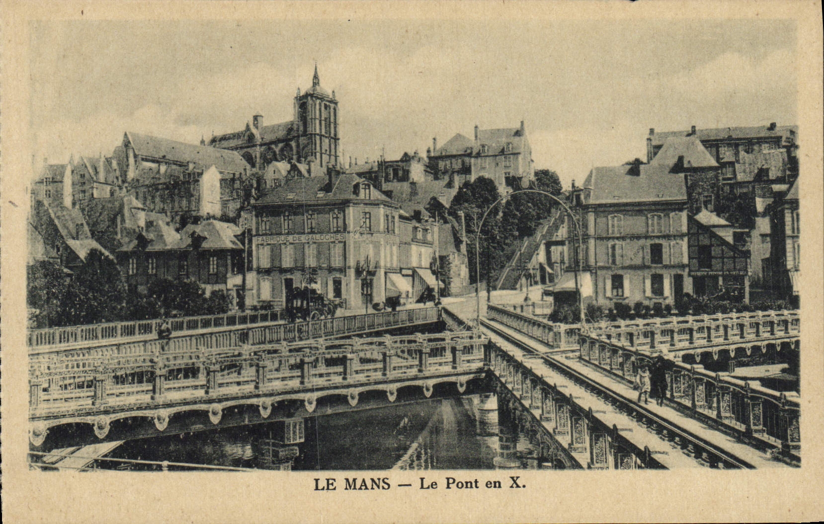 CPA Le Mans Le Pont en X