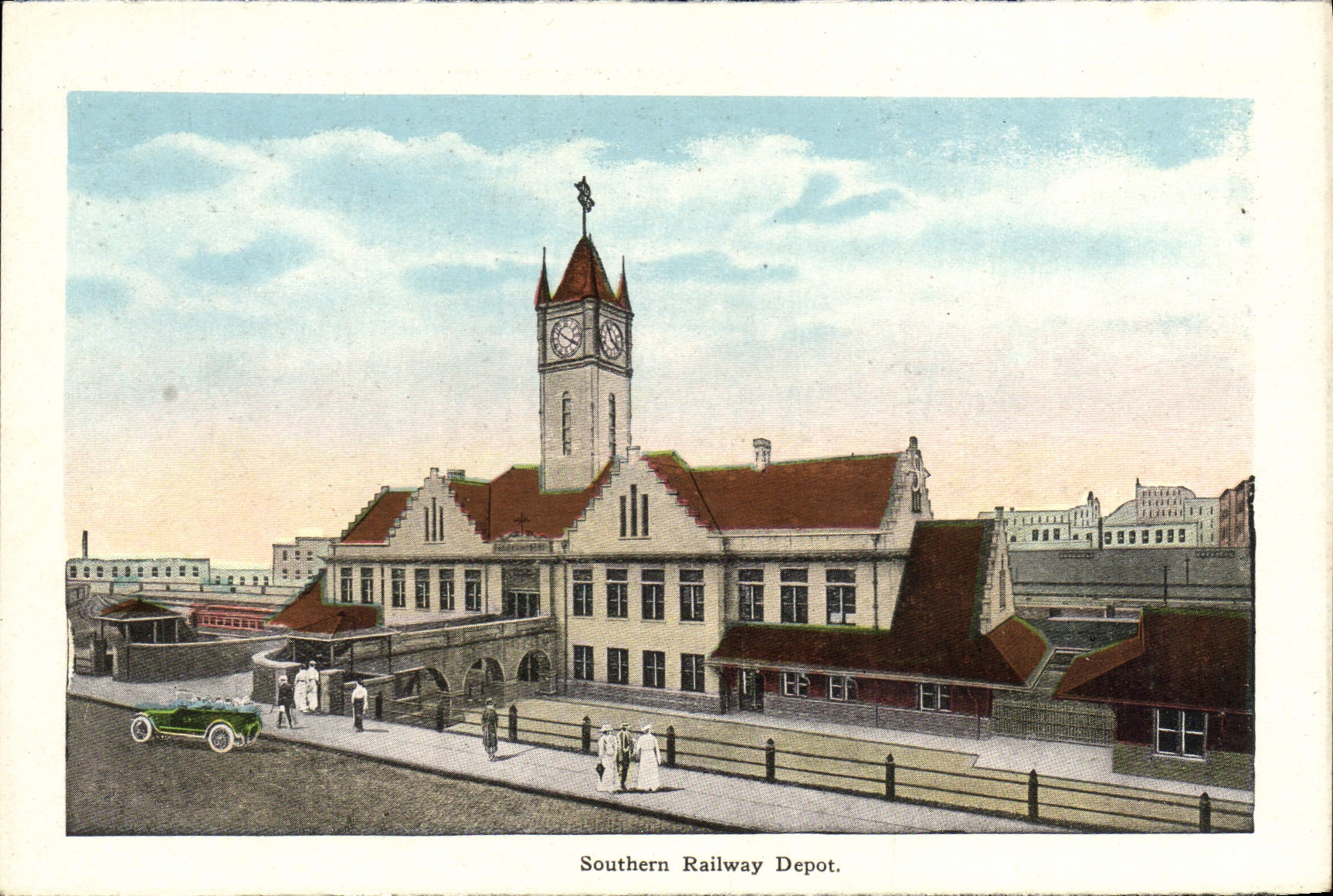 VINTAGE POSTCARD Southern Railway Deposit Horseshoe Bend from Country Club