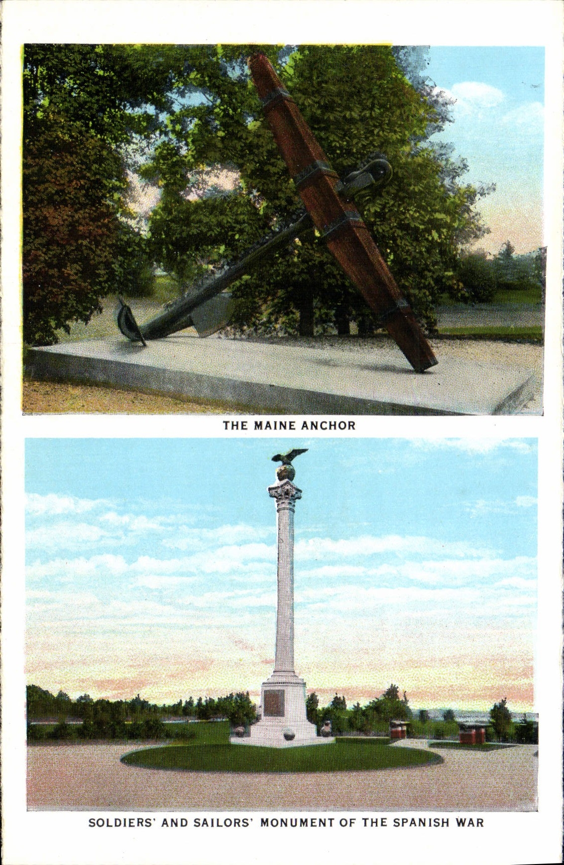 VINTAGE POSTCARD The Maine Anchor