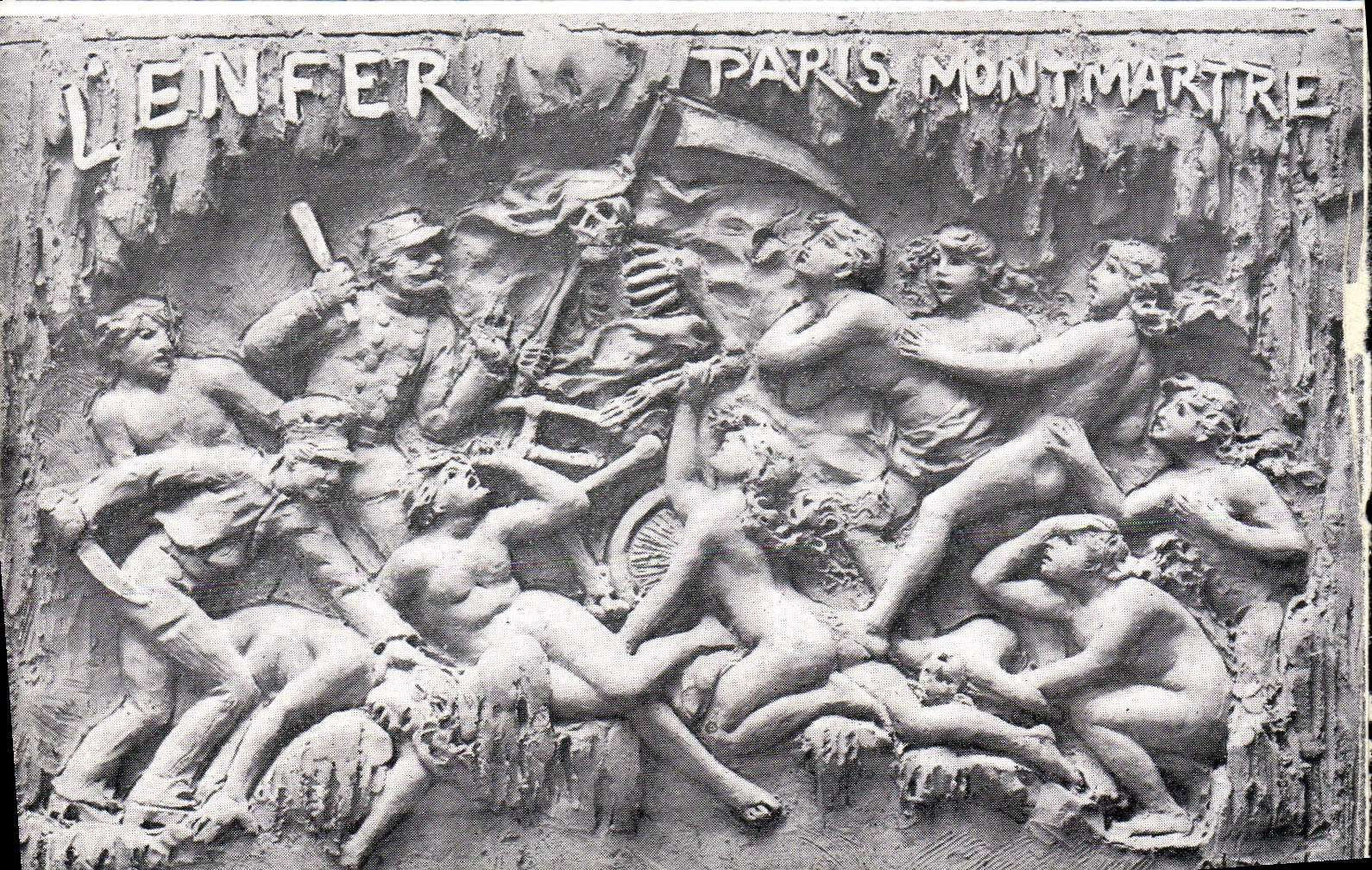 VINTAGE POSTCARD the Hell Paris Montmartre