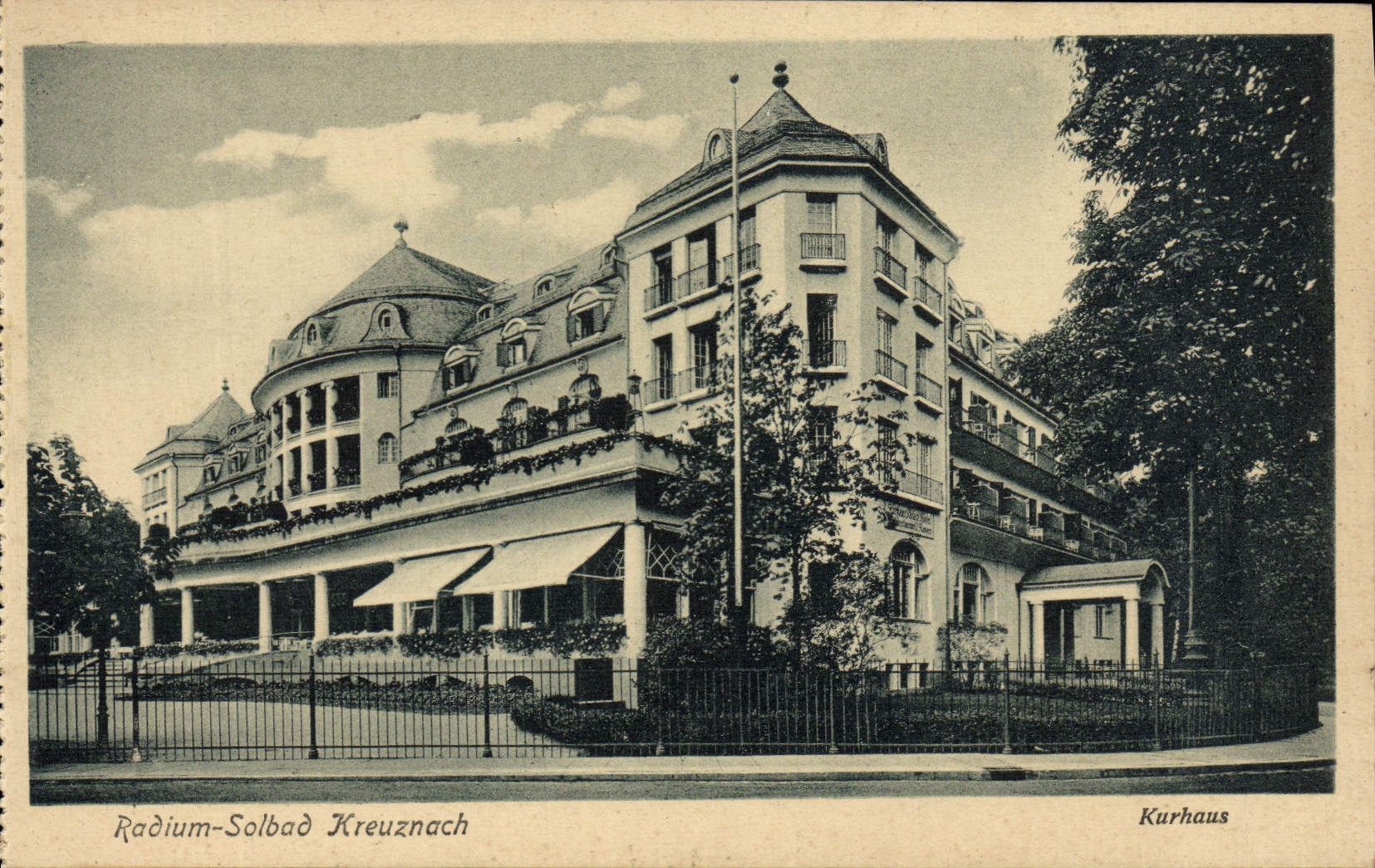 VINTAGE POSTCARD Radium Solbad Kreuznach Kurhaus