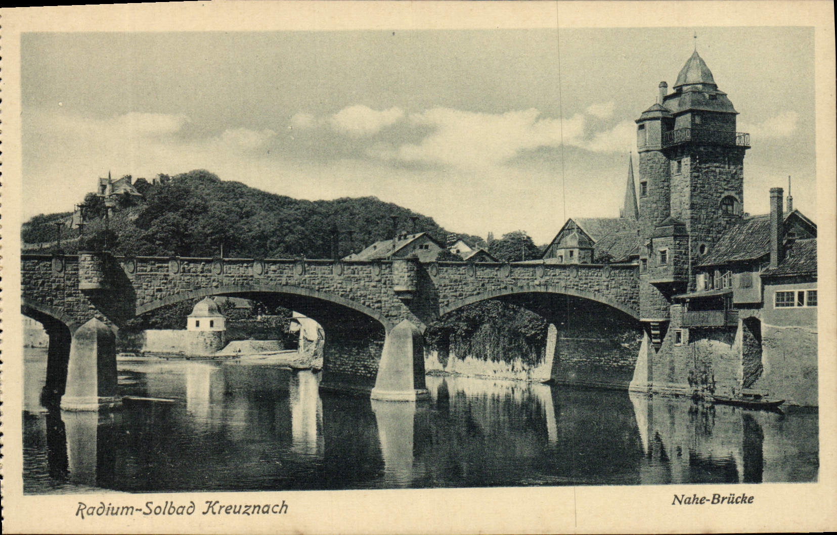 VINTAGE POSTCARD Radium Solbad Kreuznach Nahe Brucke
