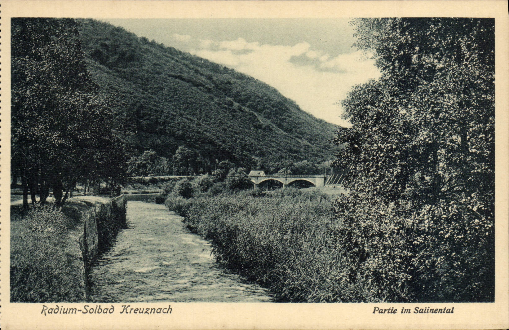 VINTAGE POSTCARD Radium Solbad Kreuznach Left Im Salinental