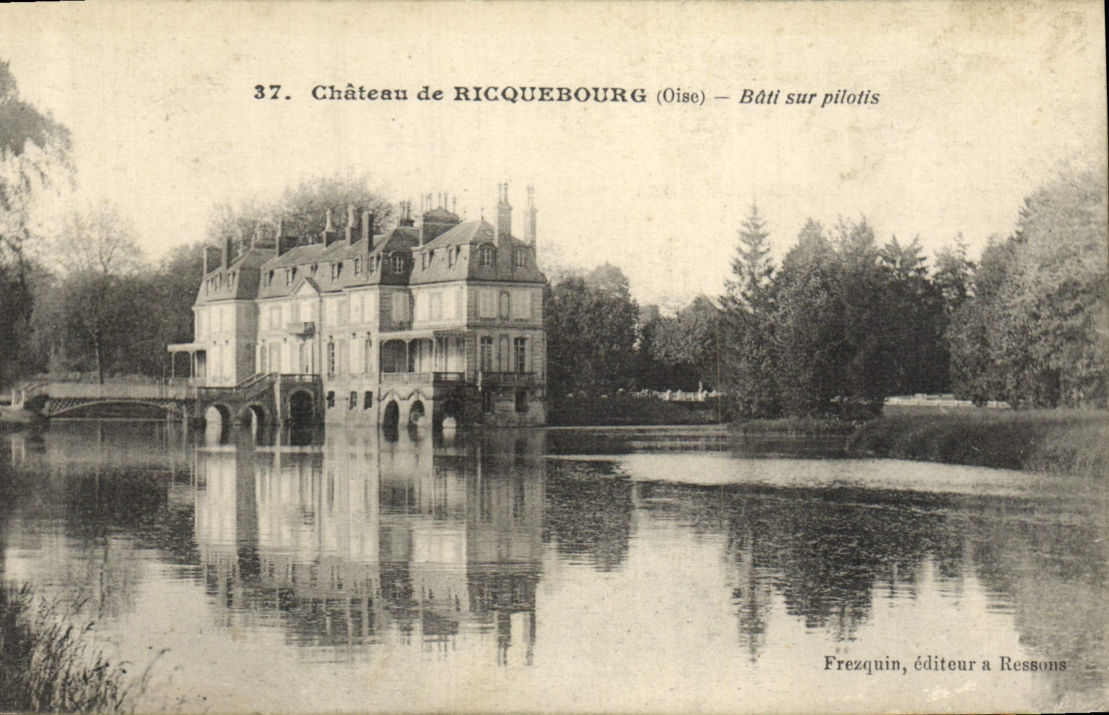 Castillo de la POSTAL de la VENDIMIA de Ricquebourg empleado pila