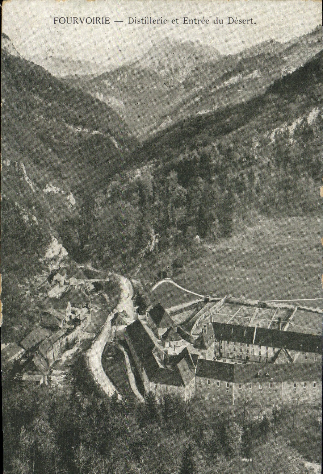 VINTAGE POSTCARD Fourvoirie Distilling and Entree of Serve