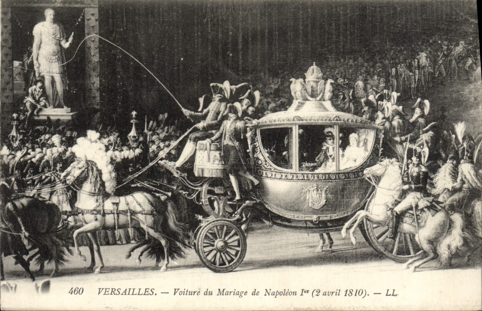 CPA Versailles Voiture du Mariage de Napoleon 1er 2 avril 1810