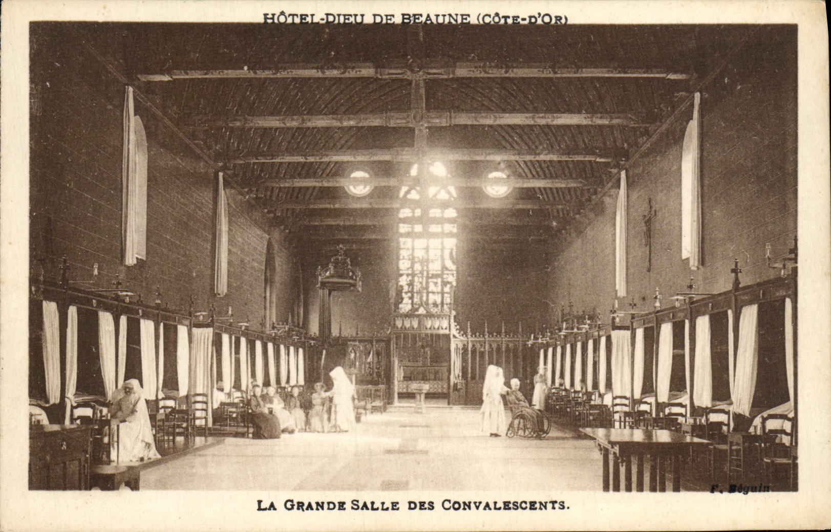 CPA La Grande Salle Des Convalescents Hotel Dieu de Beaune