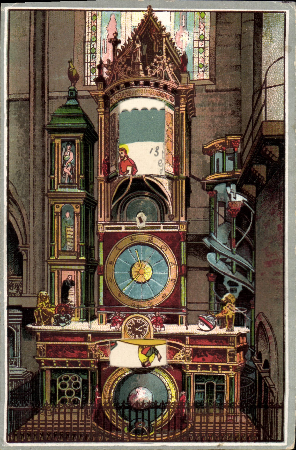 CARTE SYSTEME Strasbourg Horloge astronomique