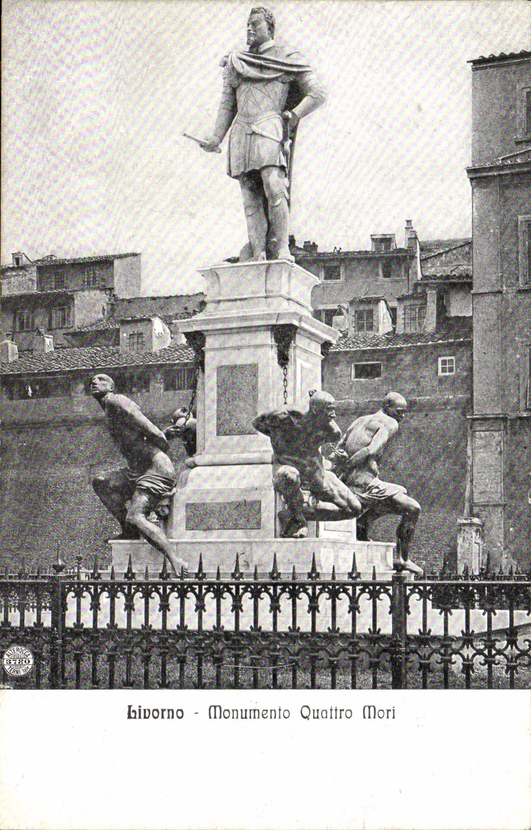 POSTAL Liuvorno Monumento Quattro Mori de la VENDIMIA