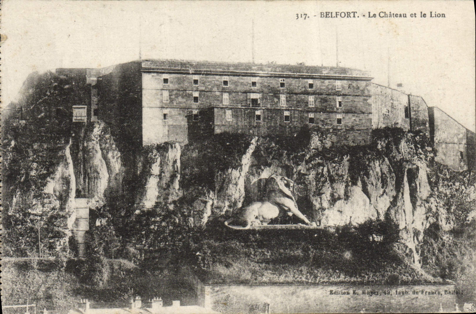 CPA Belfort Le Chateau et le Lion