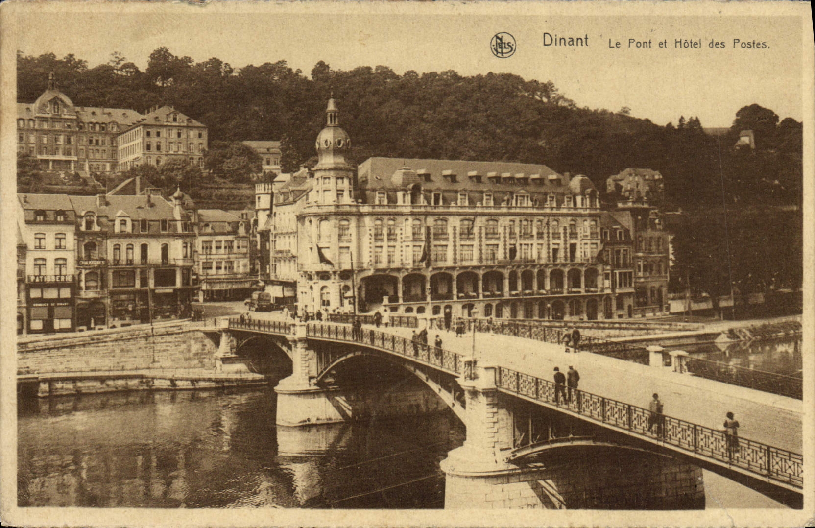 VINTAGE POSTCARD Dining Ler Bridge and post office building