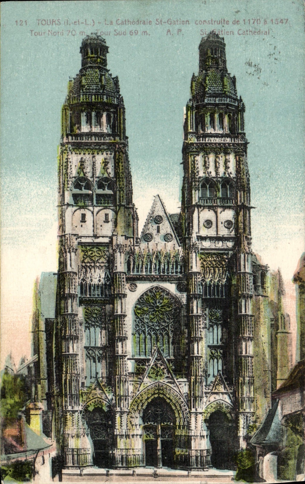 VINTAGE POSTCARD Tours the Castle St Gatien