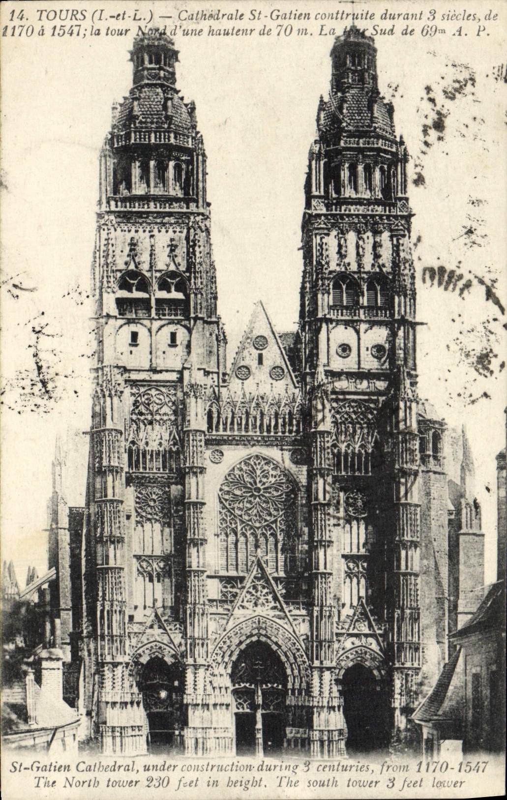 CPA Tours Cathedrale St Galien 