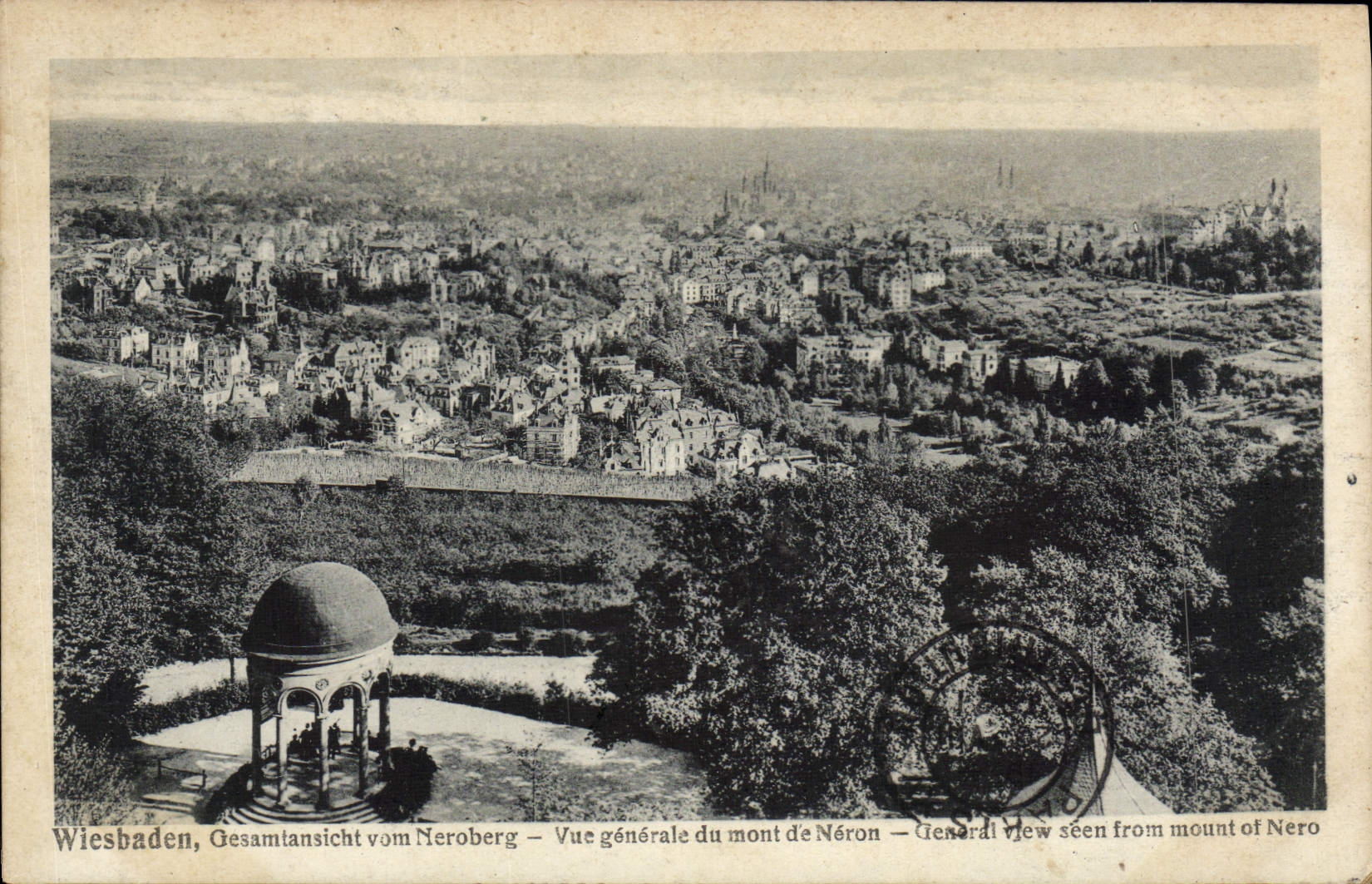 POSTAL Wiesbaden Gesamtansich Vom Neroberg de la VENDIMIA