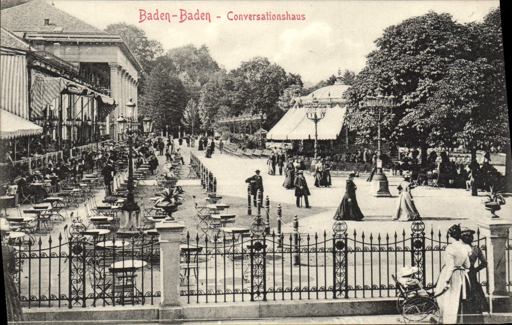 VINTAGE POSTCARD Baden Baden Conversationshaus