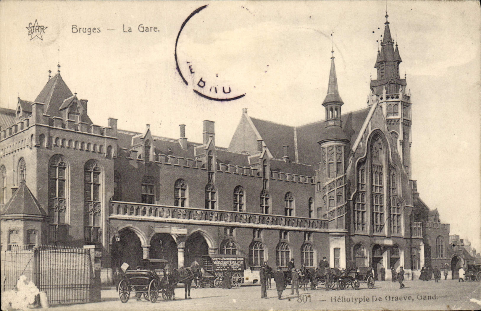 Estación de tren de Brujas de la POSTAL de la VENDIMIA