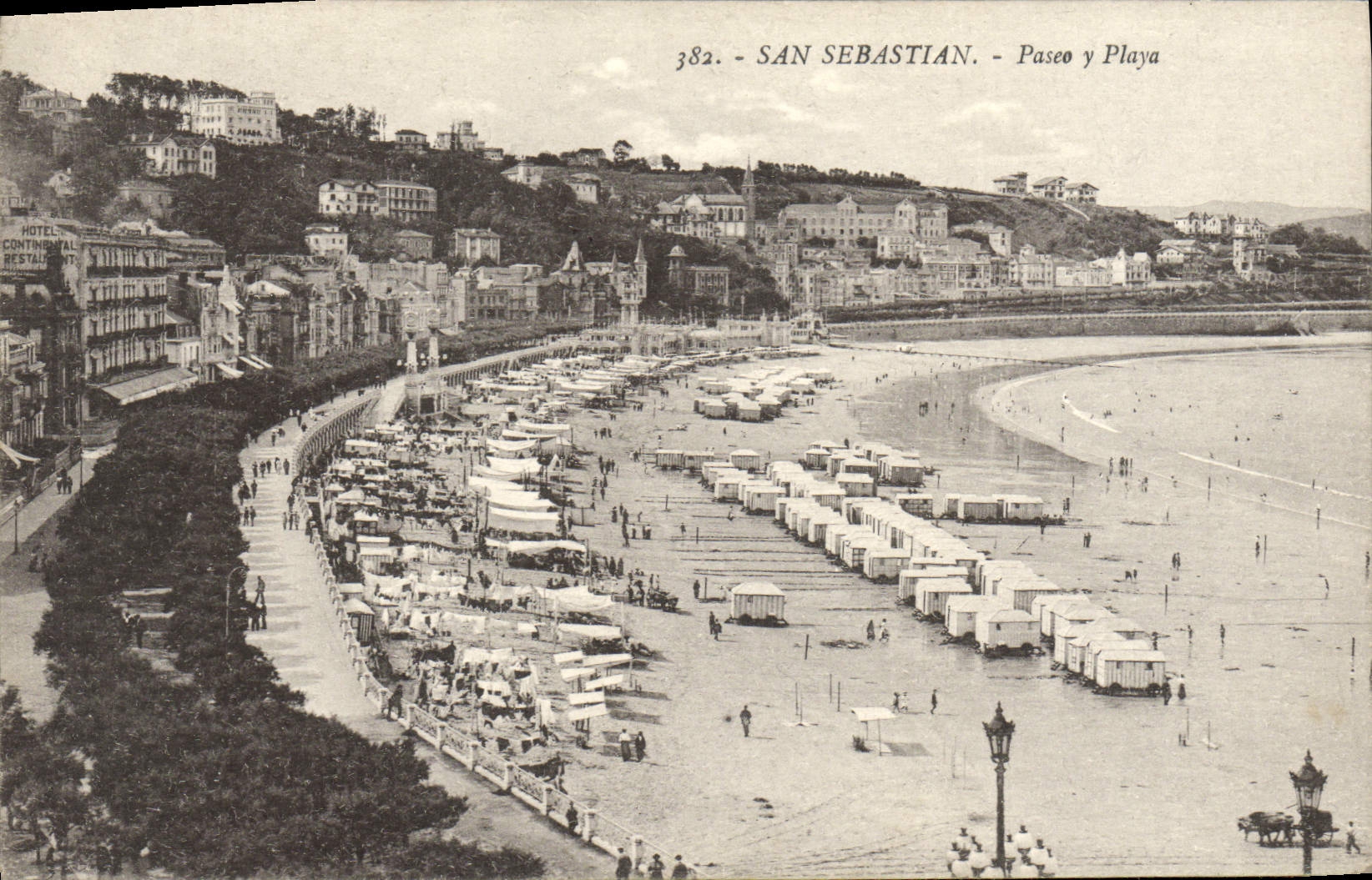 VINTAGE POSTCARD San Sebastian Places there Playa