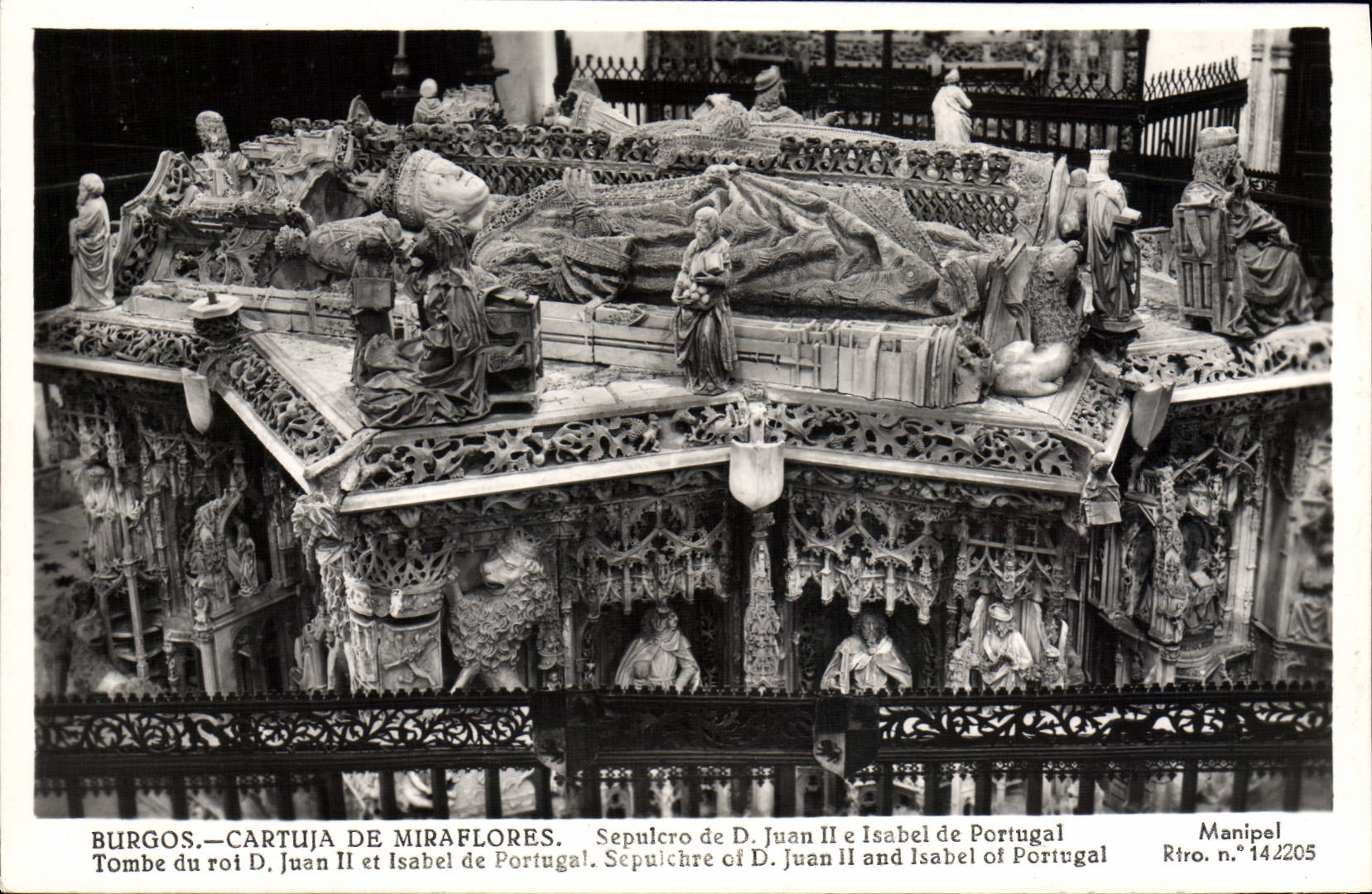 CPA Burgos Cartuja De Miraflores Sepulcro de D Juan II e Isabel de Portugal