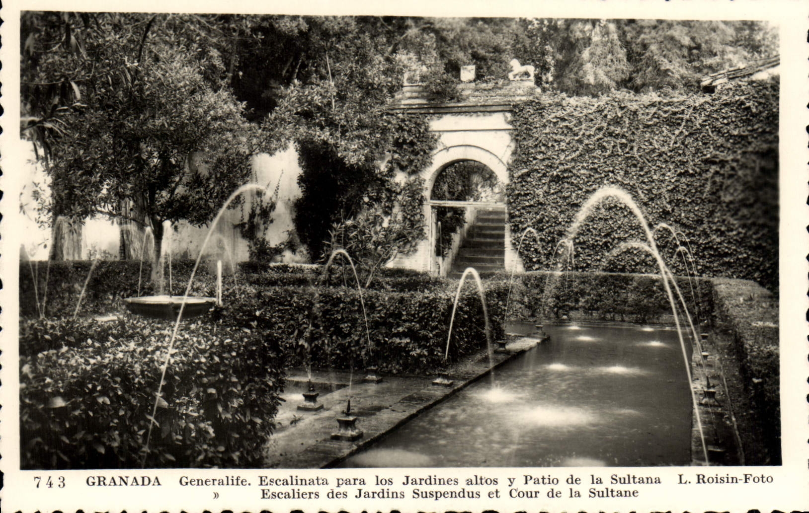CPA Granada Generalife Escalinata Para los Jardines altos y Patio de la Sultana