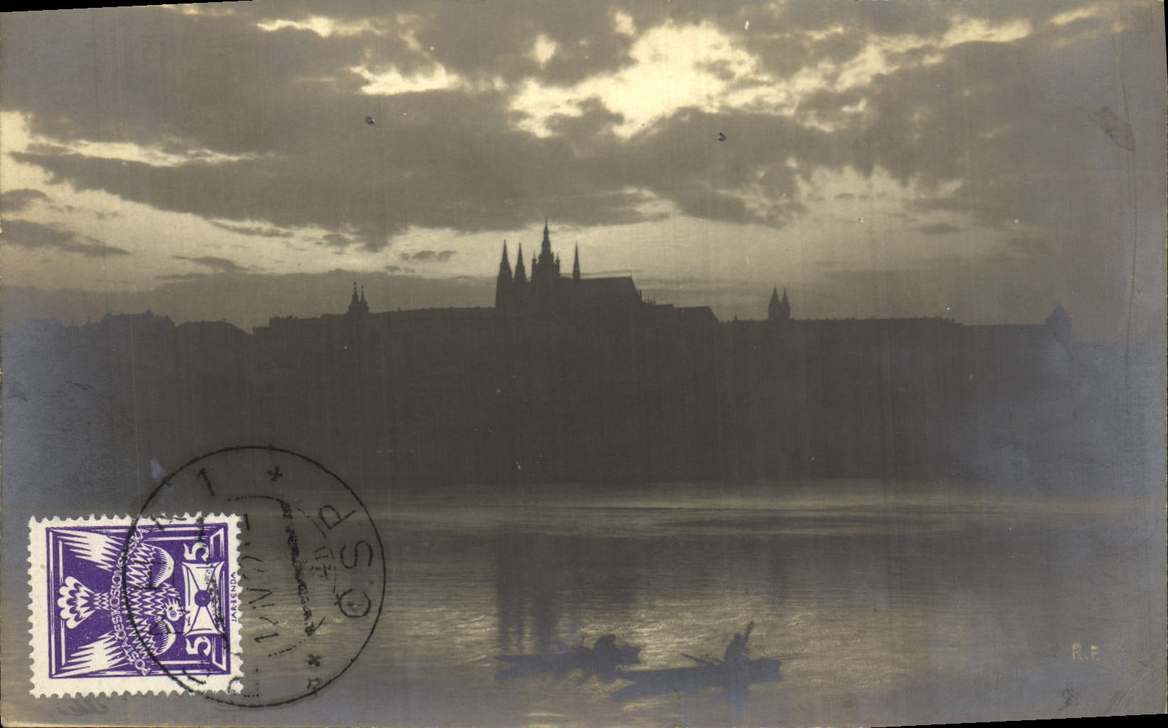 VINTAGE POSTCARD Prague
