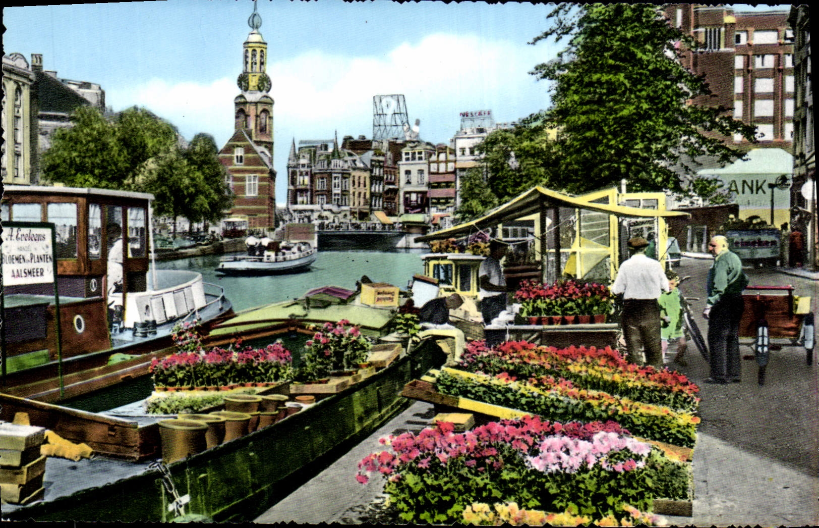 CPM Amsterdam Marche de fleurs Singel