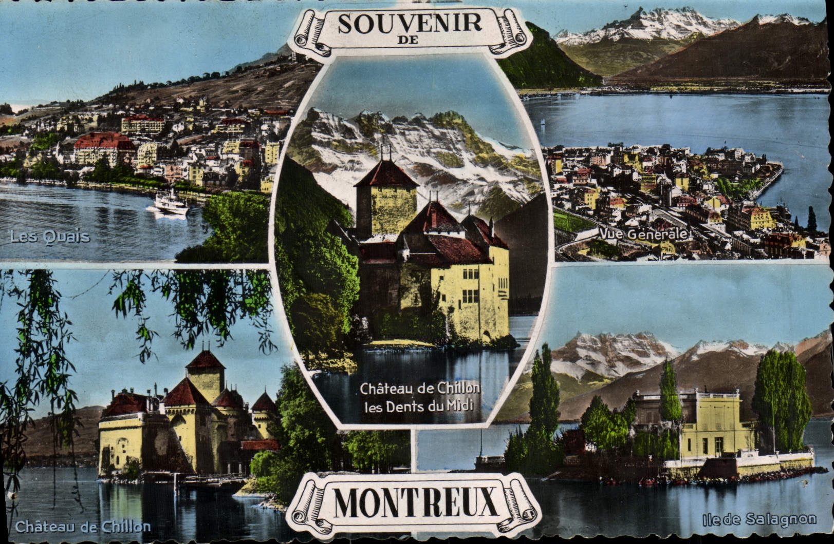 CPM Montreux Chateau de Chillon Les dents du Midi