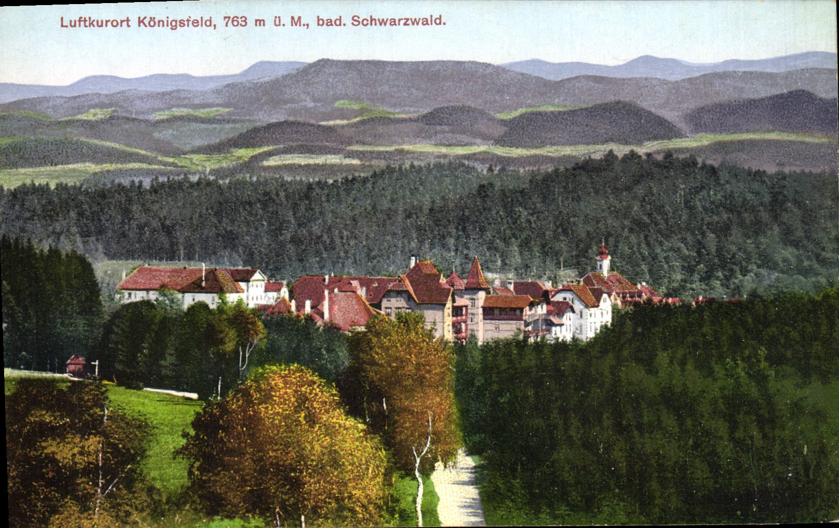 VINTAGE POSTCARD Luftkurort Konigsfeld Bad Schwarzwald