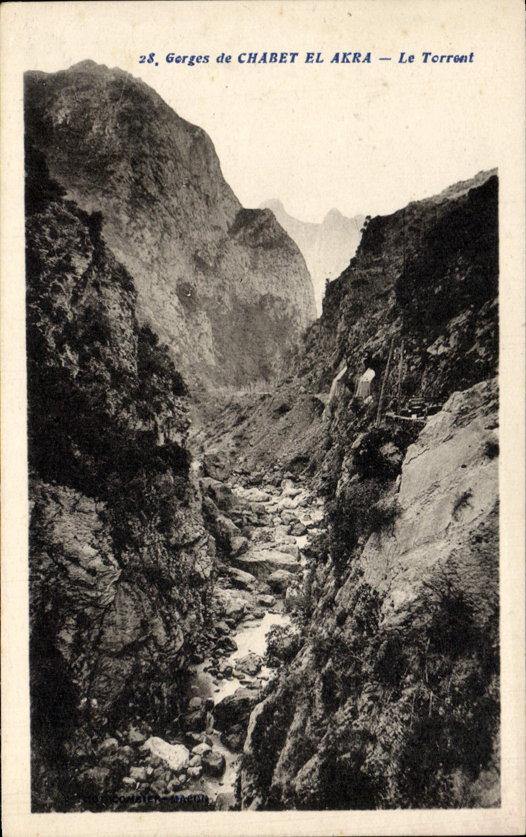 VINTAGE POSTCARD Falls De Chabet El Akra the Torrent